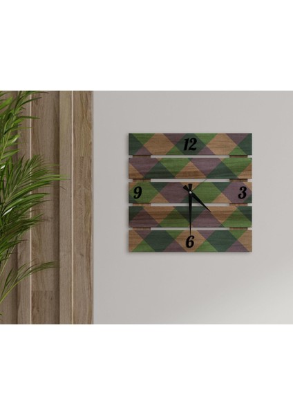 Gift Dekoratif 45CM Ahşap Palet Duvar Saati-3