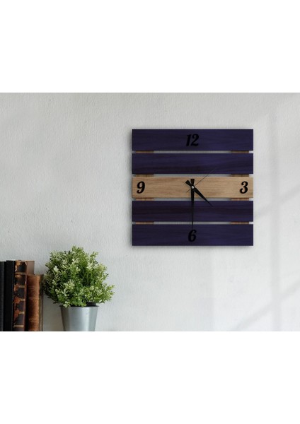 Gift Dekoratif 45CM Ahşap Palet Duvar Saati-5