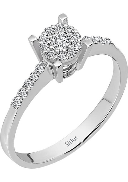 0,50 Karat Görünümlü Pırlanta Tektaş Yüzük 0417R0225