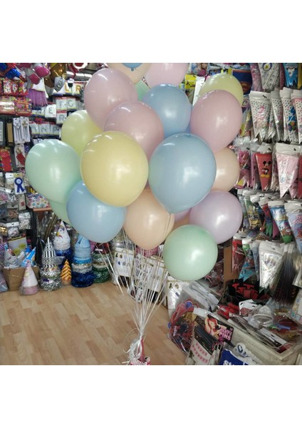 Pembe Makaron Pastel Balon 10 Adet fiyatları
