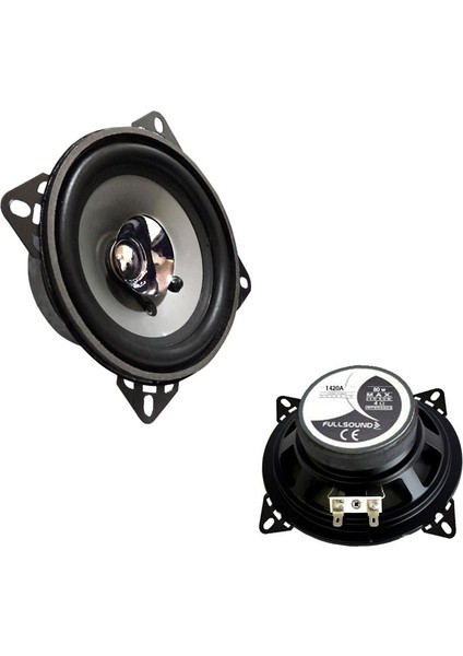Oto Hoparlör 10CM 80W Düz 1 Adet FULLSOUND-1420A