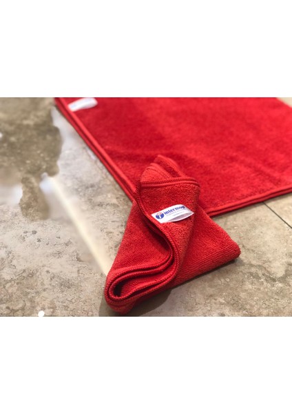 Intermop 10'lu Mikrofiber Kalın Dokulu 40X40 Temizlik Bezi Kırmızı