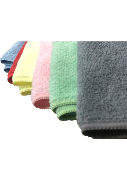 Intermop 10'lu Mikrofiber Kalın Dokulu 40X40 Temizlik Bezi Kırmızı