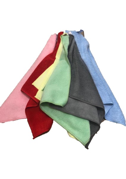 Intermop 10'lu Mikrofiber Kalın Dokulu 40X40 Temizlik Bezi Kırmızı