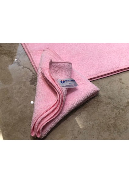 Intermop 10'lu Mikrofiber Kalın Dokulu 40X40 Temizlik Bezi Pembe