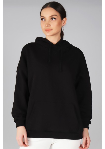 Sweetness Haki Renk Kapüşonlu Kadın Sweatshirt modelleri