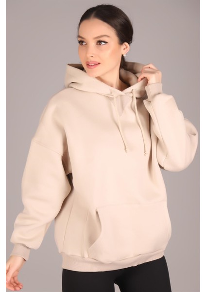 Sweetness Haki Renk Kapüşonlu Kadın Sweatshirt modelleri