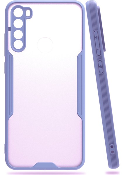 Xiaomi Redmi Note 8 Kılıf Kamera Korumalı Arkası Mat Silikon - Lila