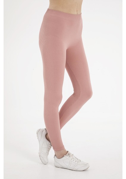 Kadın Fitilli Dikişsz Spor Tayt modelleri