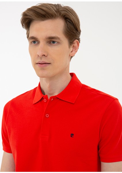 Nar Çiçeği Slim Fit Basic Polo Yaka T-Shirt 50239843-VR039 fiyatları