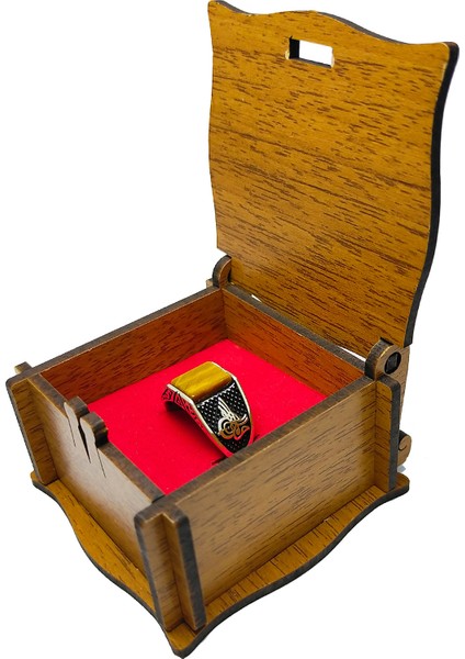 Kaplangözü Taşlı Tuğra Işlemeli Erkek Gümüş Yüzük fiyatları