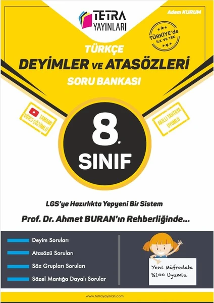 Tetra Yayınları 8.sınıf Türkçe Deyimler ve Atasözleri Soru Bankası