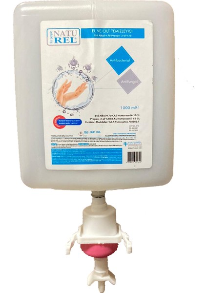 1 L  Sensörlü Dezenfektan Dispenser Cihazı + 2 Litre Dezenfektan Kartuş