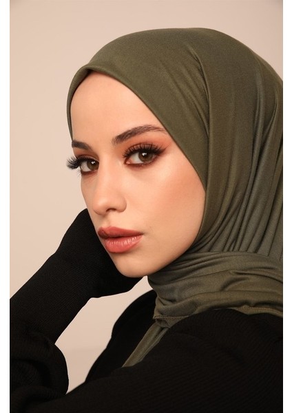 Viskon Pamuk Penye Şal - Haki