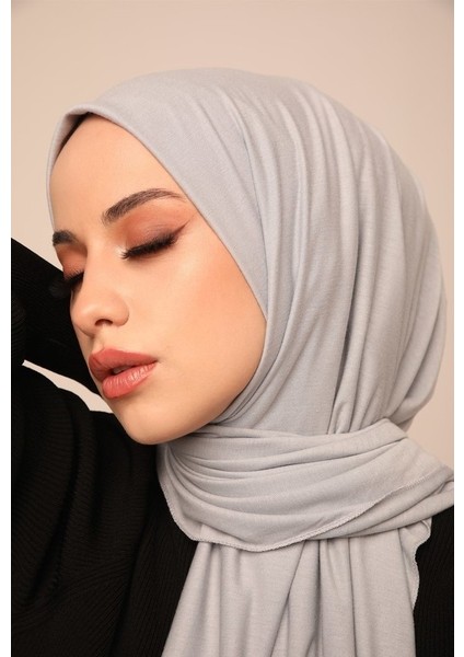 Viskon Pamuk Penye Şal - Gümüş modelleri