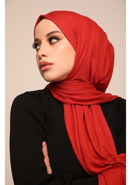 Viskon Pamuk Penye Şal - Kırmızı fiyatları