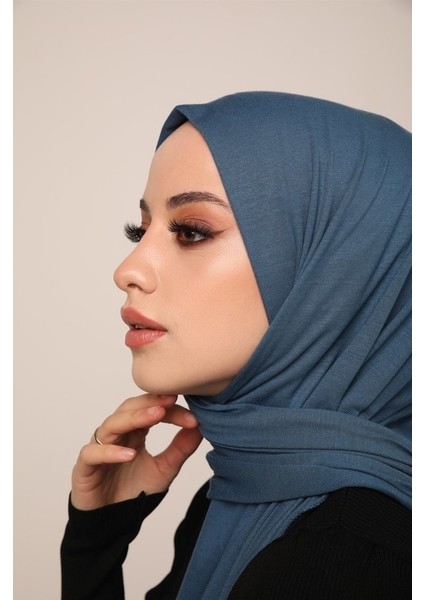 Viskon Pamuk Penye Şal - Indigo modelleri