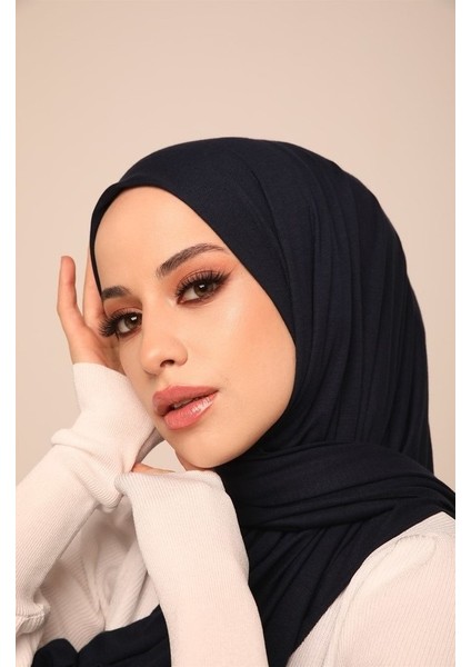 Viskon Pamuk Penye Şal - Lacivert fiyatları