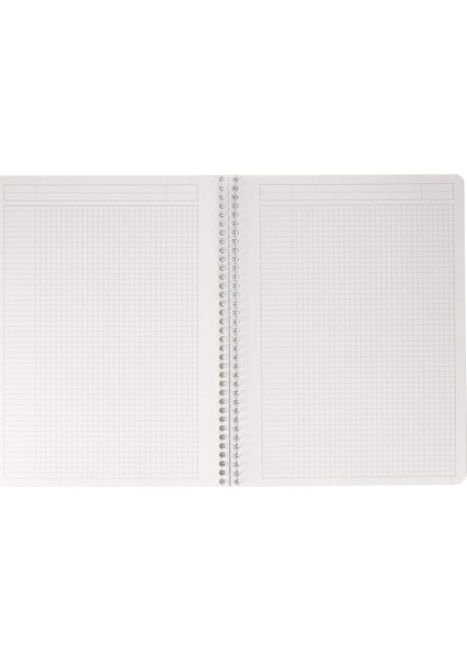 RD193001 Basic A4 cm Kareli 80 Sayfa Spiralli Beyaz Kapak Defter 22,5X29,7 cm