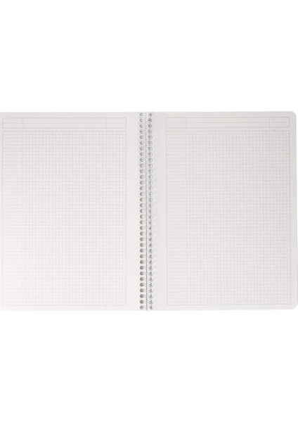 RD193001 Basic A4 cm Kareli 80 Sayfa Spiralli Beyaz Kapak Defter 22,5X29,7 cm