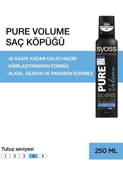 Pure Volume Saç Köpüğü 250 ml