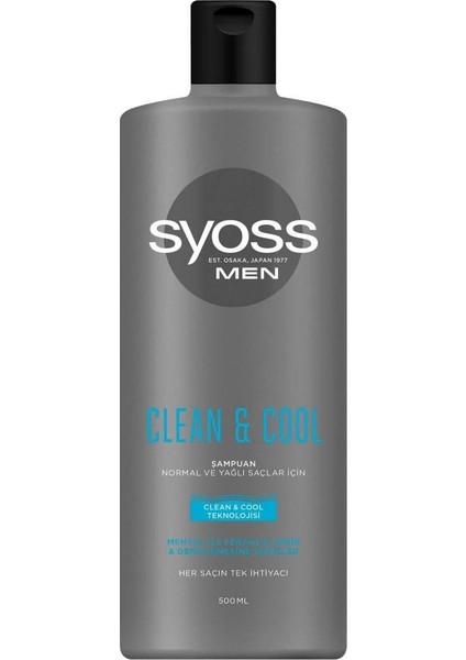 Men Clean & Cool Şampuan 500 ml x 3 Adet