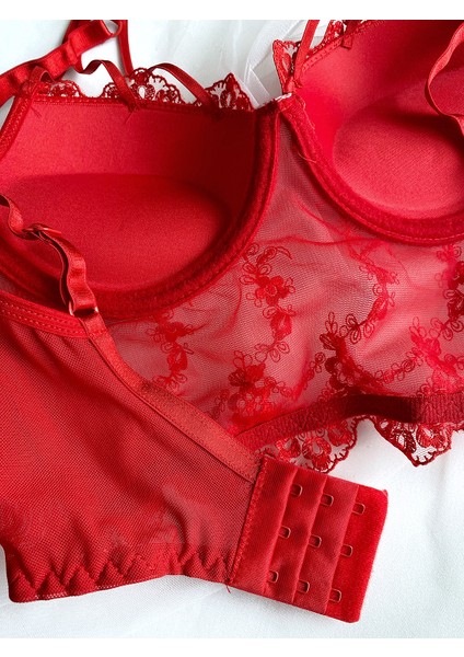 Kırmızı Destekli Bralet Takım modelleri