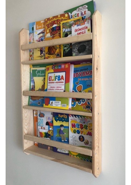 Ahşap Montessori Ahşap Duvar Rafı Dekoratif Raf 90X60X8CM fiyatları