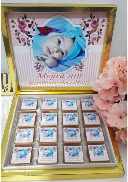 Fotoğraflı Bebek Mevlüt Çikolatası 48 Li