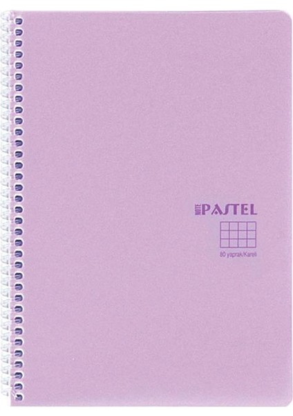 32775299 80 Yaprak Kareli Pp Kapak Spiralli Pastel Note Defter 17 x 24