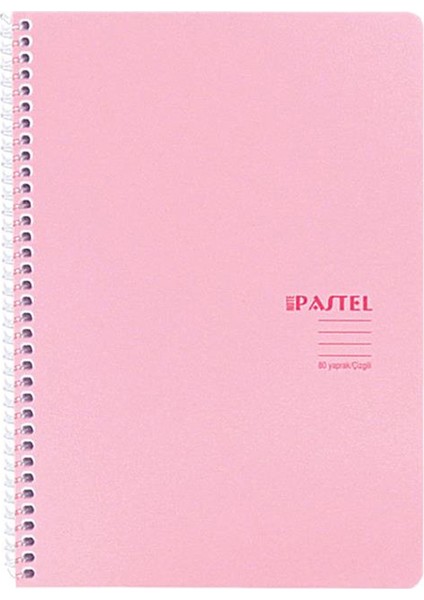 32775299 80 Yaprak Kareli Pp Kapak Spiralli Pastel Note Defter 17 x 24
