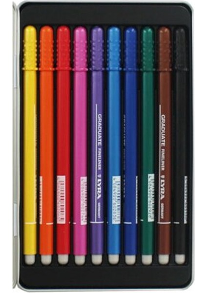 6771100 Graduate Fineliner Kalem Seti 0.5 mm 10 Renk