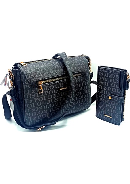 Kadın Siyah Çanta Cüzdan Kombini