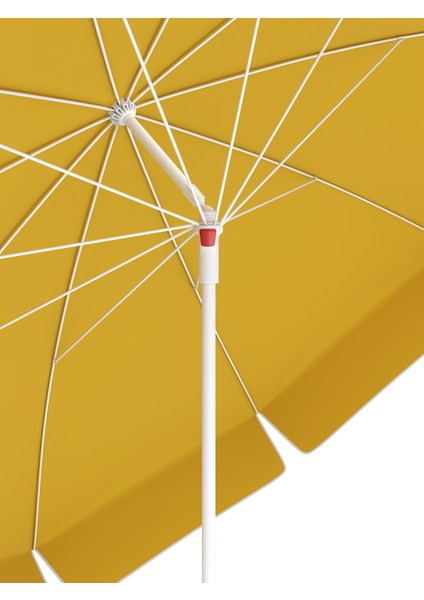 Tevalli Parasols 200 cm Elite Taşıma Çantalı Polyester Plaj Şemsiye - Sarı