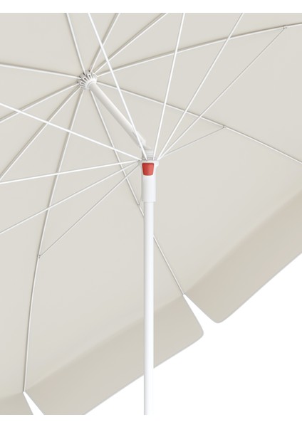 Tevalli Parasols 200 cm Lüks Polyester Plaj Şemsiye - Krem