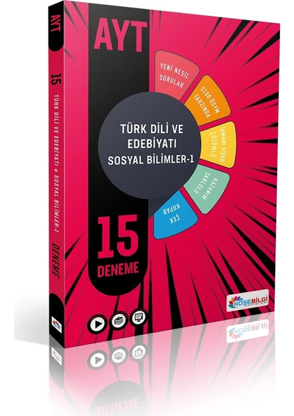 Köşebilgi Yayınları  AYT Türk Dili Edebiyatı Sosyal Bilimler-1 15 Deneme