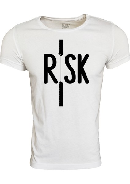 Unisex Slim Fit Beyaz Ön Dijital Baskılı T-Shirt