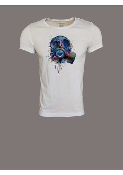 Unisex Slim Fit Beyaz Ön Dijital Baskılı T-Shirt