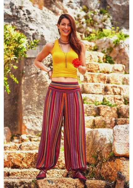 Beli Lastikli Salaş Şalvar Pantolon