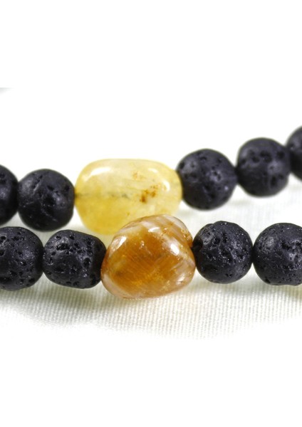 Lav Taşı - Sitrin Doğal Taş Tasarım Kolye fiyatları