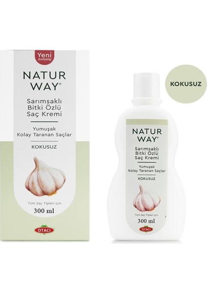 Naturway Sarımsaklı Bitki Özlü Kokusuz Saç Kremi 300 ml