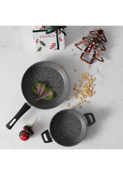 Azul Bio Granit Antbakteriyel Tava+Sahan Set