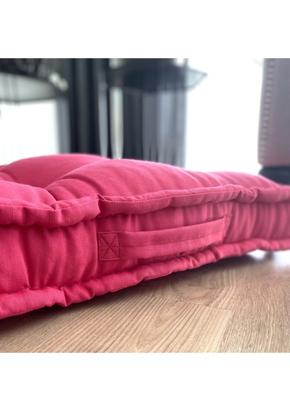 Koyu Pembe Bisküvi Yer Minderi - Palet Minder