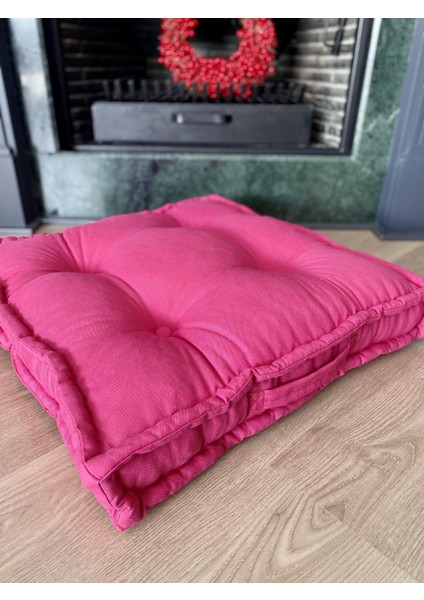 Koyu Pembe Bisküvi Yer Minderi - Palet Minder