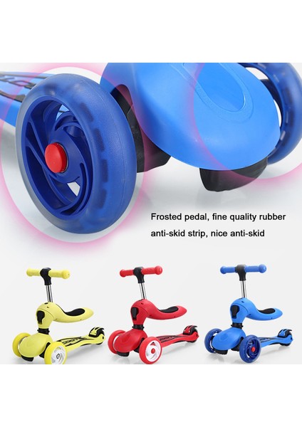 Buyfun 4 Tekerlekli Oturan Çocuk Scooter 1-2-6-8 Yaşında (Yurt Dışından)