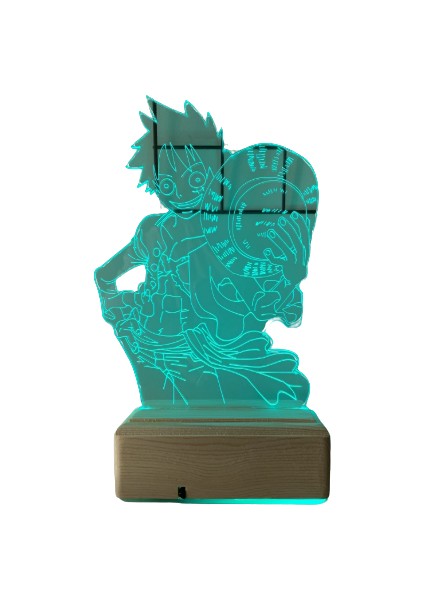 Monkey D. Luffy One Piece 16 Renk Gece Lambası