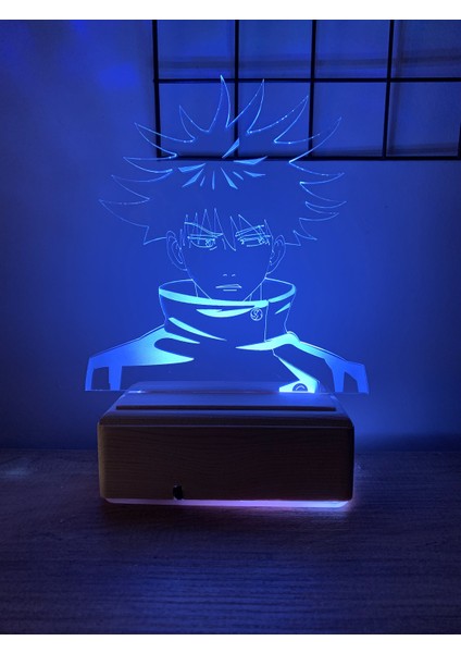 Megumi Fushiguro Jujutsu Kaisen 16 Renk Gece Lambası modelleri