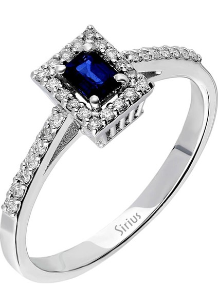 Pırlanta ve Oktagon Kesim Safir Taşlı Yüzük 0417R0238 fiyatları