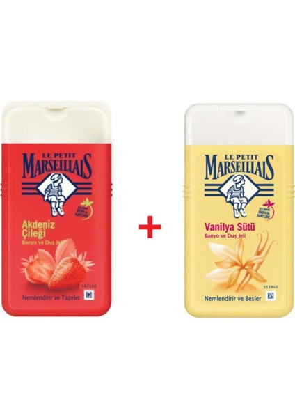 Akdeniz Çileği 250 Ml+ Vanilya Sütü 250 ml Duş Jeli