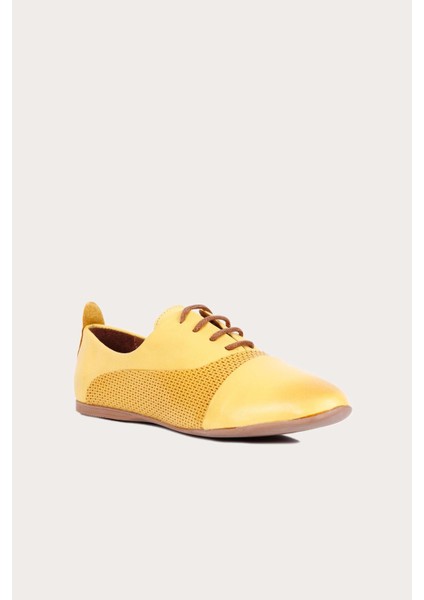 Sarı Deri Kadın Düz Ayakkabı fiyatları